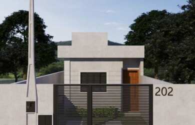 Imagem: A casa possui 2 Dormitórios, 2 Banheiros, 2 Vagas na garagem