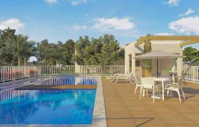 Imagem: O apartamento possui 2 Dormitórios, 1 Banheiro, 1 Vaga na garagem