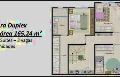 Imagem: O apartamento na cobertura possui 4 Dormitórios, 3 Banheiros