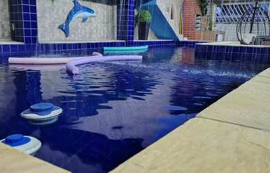 Imagem 5: Casa com piscina praia grande temporada festa aniversário churrasqueira...