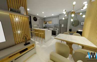 Imagem: O apartamento possui 2 Dormitórios, 2 Banheiros, 2 Vagas na