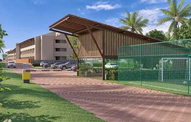 Imagem: O apartamento possui 1 Dormitório, 1 Banheiro, 1 Vaga na garagem