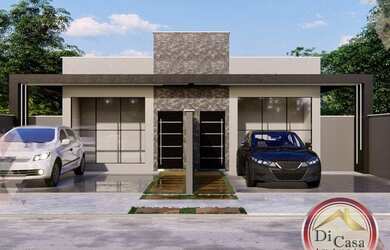 Imagem: A casa possui 3 Dormitórios, 2 Banheiros, 2 Vagas na garagem