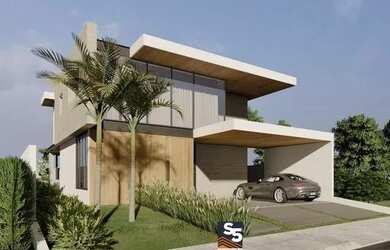 Imagem: A casa em condomínio possui 4 Dormitórios, 5 Banheiros, 2