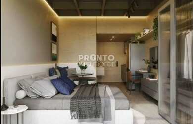 Imagem: O studio à venda possui 1 Dormitório, 1 Banheiro, 1 Vaga na