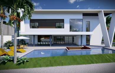 Imagem: A casa em condomínio possui 5 Dormitórios, 5 Banheiros, 2