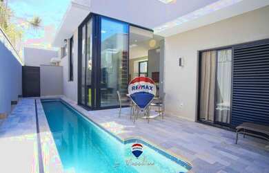 Imagem: A casa em condomínio possui 4 Dormitórios, 5 Banheiros, 4