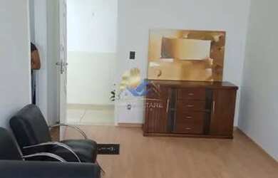 Imagem: O apartamento possui 1 Dormitório, 1 Banheiro, 1 Vaga na garagem