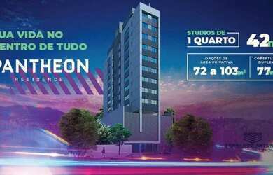 Imagem: O apartamento possui 1 Dormitório, 2 Banheiros, 1 Vaga na garagem