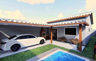 Imagem: A casa possui 2 Dormitórios, 2 Banheiros, 1 Vaga na garagem