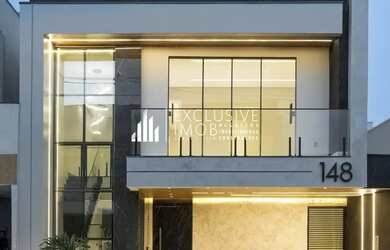 Imagem: A casa em condomínio possui 4 Dormitórios, 4 Banheiros, 2