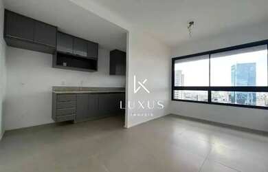 Imagem: O apartamento possui 1 Dormitório, 2 Banheiros, 1 Vaga na garagem