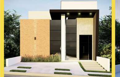 Imagem: A casa em condomínio possui 3 Dormitórios, 1 Banheiro, 2 Vagas