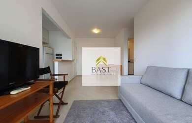 Imagem: O apartamento possui 1 Dormitório, 1 Banheiro, 1 Vaga na garagem