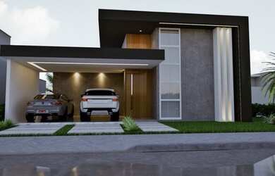 Imagem: A casa possui 3 Dormitórios, 3 Banheiros, 2 Vagas na garagem