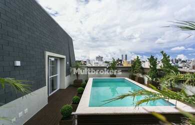 Imagem: O apartamento na cobertura possui 4 Dormitórios, 5 Banheiros