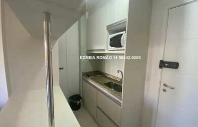 Imagem: O apartamento possui 1 Dormitório, 1 Banheiro, 1 Vaga na garagem