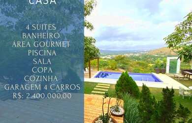 Imagem: A casa em condomínio possui 4 Dormitórios, 5 Banheiros, 4