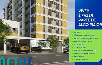 Imagem: O apartamento à venda possui 2 Dormitórios, 2 Banheiros, 1