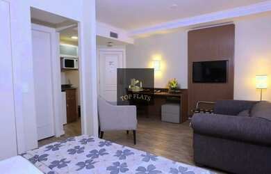 Imagem: O studio para alugar possui 1 Dormitório, 1 Banheiro, 1 Vaga