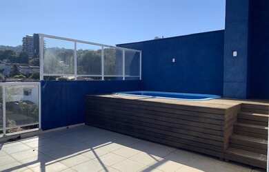 Imagem: O apartamento na cobertura possui 2 Dormitórios, 2 Banheiros