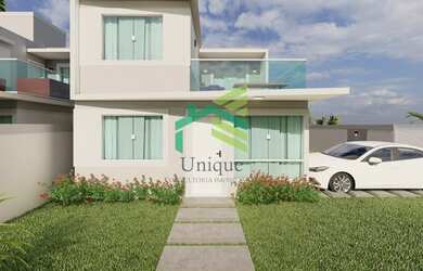 Imagem: A casa e possui 3 Dormitórios, Suítes, 2 Banheiros, 1 Vaga