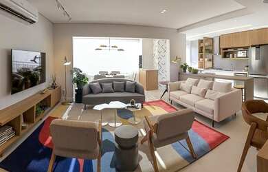 Imagem: O apartamento possui 3 Dormitórios, 3 Banheiros, 2 Vagas na