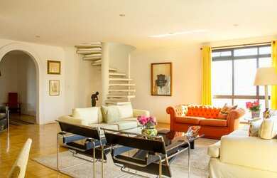 Imagem: O apartamento na cobertura possui 5 Dormitórios, 4 Banheiros