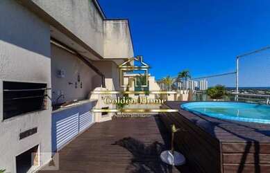 Imagem: O apartamento na cobertura possui 4 Dormitórios, 5 Banheiros