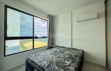 Imagem: O apartamento possui 1 Dormitório, 1 Banheiro, 1 Vaga na garagem