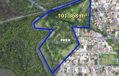 Imagem: O terreno possui 101.368m² de Área e está localizado em