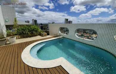 Imagem: O apartamento na cobertura possui 4 Dormitórios, 5 Banheiros