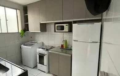 Imagem: O apartamento possui 2 Dormitórios, 1 Banheiro, 1 Vaga na garagem