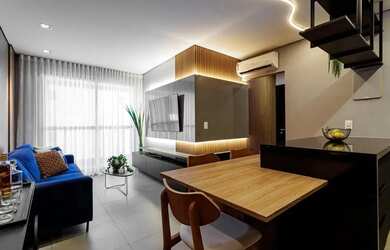 Imagem: O apartamento possui 2 Dormitórios, 1 Banheiro, 1 Vaga na garagem