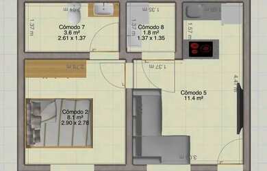 Imagem: Kitinete Flat Apartamento Loft