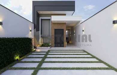 Imagem: A casa possui 3 Dormitórios, 2 Banheiros, 1 Vaga na garagem