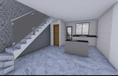 Imagem: A casa possui 2 Dormitórios, 1 Banheiro, 2 Vagas na garagem