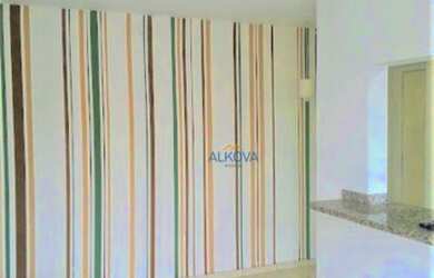 Imagem: O apartamento possui 1 Dormitório, 1 Banheiro, 1 Vaga na garagem