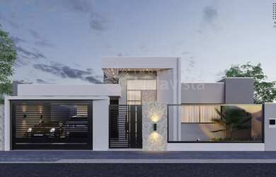 Imagem: A casa possui 3 Dormitórios, 2 Banheiros, 1 Vaga na garagem