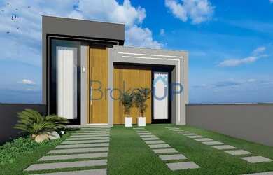 Imagem: A casa possui 3 Dormitórios, 2 Banheiros, 1 Vaga na garagem