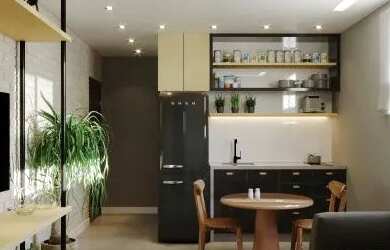 Imagem: A kitnet possui 1 Dormitório, 1 Banheiro, 37m² de Área e