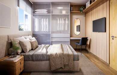 Imagem: O apartamento possui 2 Dormitórios, 2 Banheiros e 1 Vaga na