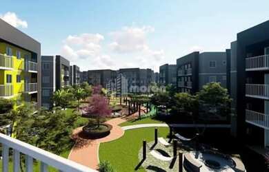 Imagem: O apartamento possui 2 Dormitórios, 1 Banheiro, 1 Vaga na garagem