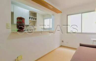 Imagem: O apartamento possui 1 Dormitório, 1 Banheiro, 1 Vaga na garagem