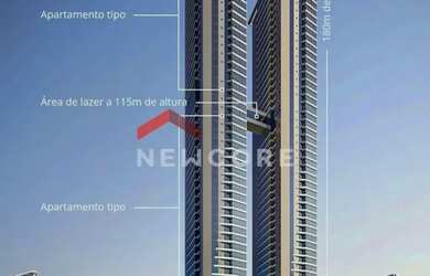 Imagem: O apartamento possui 4 Dormitórios, 5 Banheiros, 3 Vagas na