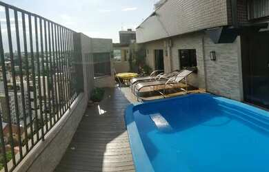 Imagem: O apartamento na cobertura possui 3 Dormitórios, 5 Banheiros