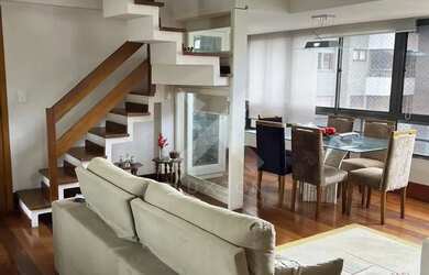 Imagem: O apartamento na cobertura possui 3 Dormitórios, 4 Banheiros