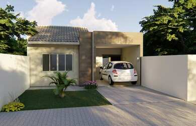 Imagem: A casa possui 3 Dormitórios, 1 Banheiro, 1 Vaga na garagem