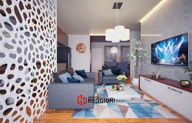 Imagem: O apartamento possui 2 Dormitórios, 2 Banheiros, 1 Vaga na