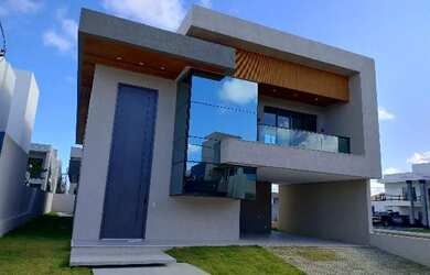 Imagem: A casa em condomínio possui 4 Dormitórios, 5 Banheiros, 2